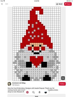 an image of a pixellated santa clause on the app store's facebook page