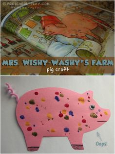 an image of a pig craft made out of paper and washy - whisky's farm