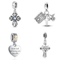 "🌸S925  Silver charm , holy bible , silver cross & angel , the holy bible charm is engraved with the following verse on the back   \"with god all things are possible\" 🌸  same verse that's on the heart charms .  Make your own charm bracelet with the array of charms available in my store. You can also use them as pendants  Make your bracelet to your own unique individual style 💐 Select your chosen style number from the drop down menu  Made from silver with cz stones compatible with a pandora b Spiritual Silver Charm Bracelet With Cross, Spiritual Silver Cross Charm Bracelet, Spiritual Silver Charm Bracelet For Mother's Day, Mother's Day Silver Spiritual Charm Bracelet, Mother's Day Spiritual Silver Charm Bracelet, Silver Personalized Spiritual Charms, Personalized Spiritual Silver Charms, Possible Quotes, Snake Bracelet