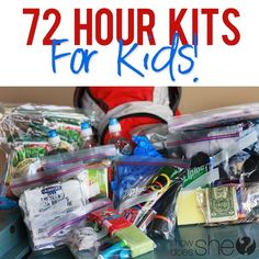 72 hour kits for kids - includes a printable spreadsheet for what she includes and for you to keep track on for yourself. Emergency Kit For Kids, Operation Christmas Child