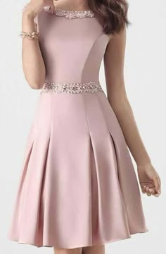 Elegant Sleeveless Homecoming Dress, Elegant A-line Evening Dress For Homecoming, Elegant Fitted Ball Gown Bridesmaid Dress, Elegant Ball Gown Bridesmaid Dresses, Elegant Bridesmaid Ball Gown Dresses, Elegant A-line Homecoming Gown, Satin Homecoming Dress With Pleated Bodice, Pink Bridesmaid Dress For Homecoming, Satin Dress With Pleated Bodice For Homecoming