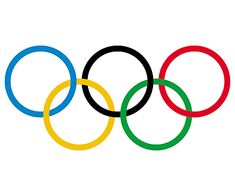 the olympic rings are shown against a white background