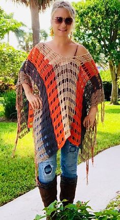 Boho Poncho, Crochet Poncho, Boho Top, Boho Crochet, Ponchos, Boho Hippie, Crochet Top, Boutique, Crochet