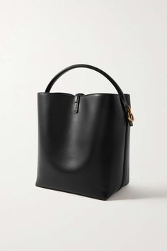 SAINT LAURENT Le 37 leather bucket bag | NET-A-PORTER Dressy Hats, Ysl Bags, Leather Bucket Bag, Leather Bucket, Saint Laurent Bag, Leather Pouch, Daily Essentials, Physical Health, White Shoes