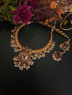 Add charm and charisma to your beautiful personality with these beautifully designed and handcrafted Brass necklaces. The antique finish gives this Necklace a very eye-catching look. Long necklace designed beautifully and compliments very well. Wear it with any of your party or casual outfits and grab compliments all the way! Gold Plated Chandbali Necklaces For Festivals, Dual-tone Kundan Chandbali Temple Necklace, Gold-plated Meenakari Chandbali Necklace, Dual-tone Chandbali Kundan Temple Necklace, Gold Plated Meenakari Chandbali Necklace, Gold Plated Chandbali Necklaces For Celebration, Gold Plated Chandbali Necklace For Celebrations, Antique Gold Necklaces For Festive Celebrations, Festive Temple Jewelry Choker With Oxidized Finish