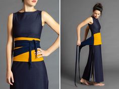 "Dual-color Obi belt, Wrap belt, Waist belt, High waisted belt See Obi Belt section for more colors: https://www.etsy.com/il-en/shop/MichalRomem?section_id=15871319&ref=shopsection_leftnav_7 ITEM This versatile dual-colored belt is a wonderful way to upgrade your casual days as you wrap yourself either above or below the waistline depending on your desired look. The stretchy cloth supports the belly without restricting any freedom of movement. Upgrade almost any garment with this one! The center Comfortable Chic Outfits, Obi Belts, Cincher Belt, Cincher Corset, Waist Cincher Corset, Cloth Belt, Women Waist, Obi Belt, Wrap Belt