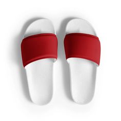 Women's Red Slides - Etsy Summer Non-slip Slip-on Slides, Red Synthetic Flip Flops For The Beach, Synthetic Slide Flip Flops With Textured Footbed, Non-slip Solid Color Slides For Vacation, Non-slip Solid Slides For Vacation, Non-slip Slides For Vacation, Solid Color Slide Flip Flops For Beach, Solid Color Slide Flip Flops For The Beach, Non-slip Summer Slides