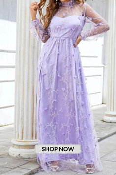 Women's Sexy Purple Mesh Three-dimensional Flower Slim Party Wedding Guest Dress Summer Banquet Gown With Sweetheart Neckline, Floor-length Tulle Dress For Mother Of The Bride, Floor-length Tulle Mother Of The Bride Dress For Party, Lace Floor-length Dresses For Banquets, Floor-length Dresses For Spring Banquet, Purple Long Sleeve Mother Of The Bride Dress, Purple Long Sleeve Dress For Mother Of The Bride, Tulle Mother Of The Bride Dress With Sweetheart Neckline, Purple Summer Evening Dress For Banquet