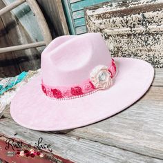 Pretty in Pink Fedora Hat Pink Country Style Fedora Hat, Bohemian Pink Wide Brim Fedora, Elegant Pink Brimmed Fedora, Fun Pink Fedora Hat, Pink Fedora With Curved Brim, Pink Fedora Hat, Pink Fedora, Country Casual, Trendy Boutique