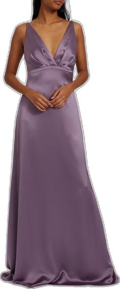 Empire Waist, A Line Dress, Spaghetti Strap, Spaghetti, A Line, Satin, V Neck