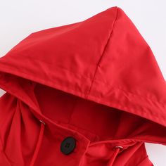 Red Weatherproof Hooded Outdoor Rainproof Coat Winter Jackets, Fall Winter, Red