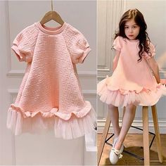 Season:Summer,Spring; Fabric:Polyester; Sleeve Length:Short Sleeve; Look After Me:Hand wash; Gender:Girls'; Style:Daily,Fashion; Occasion:Outdoor,Casual,Party; Kids Apparel:Dress; Age Group:Kids; Pattern:Solid Color; Age:2-13 Years; Listing Date:04/08/2024; Bust:; Length:; Neckline:Crew Neck Teenage Clothing, Princess Dress Kids, Pink Long Dress, Girls Casual Dresses, Childrens Dress, Dress Girls, Dresses Kids Girl, Kids Outfits Girls, Spring Summer Dress