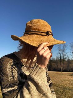 Wide brimmed crocheted sun hat | Etsy Crocheted Sun, Wire Crochet, Wide Brimmed Hats, Wide Brimmed, Sun Hat, Sun Hats, Floppy Hat, Fedora, Ships