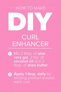 Make a DIY curl enhancer using aloe vera, coconut oil and shea butter. It's an affordable alternative to your favorite store bought product. Diy Curls, Health Coconut Oil, Curl Enhancer, Coconut Oil Skin Care, Coconut Oil Hair Mask, Coconut Oil Uses, Homemade Hair Products, Coconut Oil For Skin, Making Hair