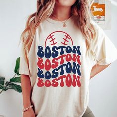 "Comfort Colors Boston Baseball Shirt, Boston Baseball Sweatshirt, Vintage Style Boston Baseball shirt, Boston Baseball fan Gift -Please check Color and Size Charts before placing the order. You can find them in the listing's photos (Depending on what device you are viewing this listing colors may vary slightly). -Returns and exchanges are accepted only if there are defects \"No Extra Costs\" We create custom t-shirts with great designs for everyone's liking. If you don't find the size or color you would like, please message us and we will be happy to  accommodate! Comfort Colors Boston Baseball Shirt, Boston Baseball Sweatshirt, Vintage Style Boston Baseball shirt, Boston Baseball fan Gift PRODUCT T-shirt Comfort Colors® 1717     Medium fabric (6.1 oz/yd² (206.8 g/m     Relaxed fit     Se Sports Fan Long Sleeve T-shirt For Baseball Season, Long Sleeve Sports Fan T-shirt For Baseball Season, Baseball Season Fan Apparel Shirt With Letter Print, Long Sleeve Graphic T-shirt For Baseball Season, Long Sleeve T-shirt With Graphic Print For Baseball Season, Long Sleeve Graphic Print T-shirt For Baseball Season, Baseball Season Graphic Print Tops For Fans, Team-colored Graphic Print Tops For Baseball Season, Baseball Season Tops With Graphic Print For Fans