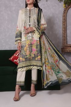 DESCRIPTION: TOP QUALITY THREE PIECE DIGITAL AIRJET LAWN DRESS. Printed Digital Embroidered Lawn Shirt. Digital Chiffon Dupatta. Dyed Trouser. NOTE: Due to use of heavy flashlights while photo shoot, actual color of dress will vary 10-15% "TO PLACE ORDER ON WHATS'APP " "CLICK HERE" Lawn Dress, Kurti Collection, Chiffon Collection, Lawn Shirts, Wool Winter, Chiffon Dupatta, Linen Suit, Luxury Silk, Festival Wear