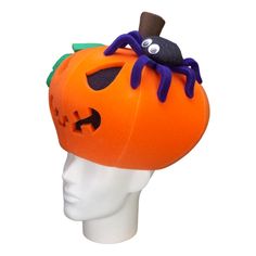 This Jack o Lantern Hat will definitely make you stand out at your next Party, Hora Loca, Wedding, Corporate Event, Birthday, Quinceanera, or Halloween Party! It can be used as a wedding hats, top hats, photo booth props, or a party favor. Halloween Costume Hat Accessories, Halloween Party Felt Hat, Novelty Costume Hats For Halloween Themed Events, Novelty Halloween Costume Cap, Halloween Costume Hat, Novelty Costume Hats And Headpieces For Halloween, Halloween Costume Party Cap, Halloween Party Adjustable Felt Hat, Halloween Costume Felt Hat