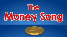 the money song logo with a gold coin in front of it and blue background that says,'the money song '