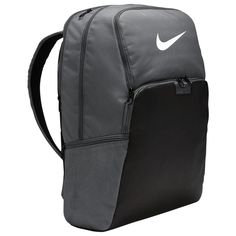 Storage made easy! The Nike Brasilia XL 9.5 Backpack allows you to store your gear without any hassle. This polyester bag ensures durability and protection of your gear. The perfect carry bag whether you are heading to the gym or anywhere else, this bag has ample space to store all your stuff. Dimensions: 20’’ H x 13’’ W x 7’’ D. 100% polyester. Nike Standard Backpack, Gray Laptop Bag For Hiking, Nike Practical Backpack For Outdoor Activities, Nike Practical Backpack For Everyday Use, Practical Nike Backpack For Everyday, Practical Nike Backpack For Outdoor Activities, Nike Rectangular Sports Backpack, Nike Sports Backpack Rectangular, Nike Rectangular Backpack For Sports