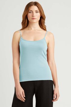 Womens Camisole Tank Top | Organic Cotton Clothing for Women – Indigenous Stretch Modal Tank Camisole, Daywear Tank Top With Adjustable Straps, Summer Layering Vest, Summer Loungewear Tops With Wide Straps, Summer Layering Tank Straps Vest, Wide Strap Tops For Summer Loungewear, Wide-strap Tops For Summer Loungewear, Casual Modal Camisole Tank Top, Basic Camisole For Layering With Scoop Neck