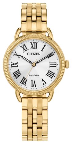 Classic Coin Edge Silver-Tone Dial Stainless Steel Bracelet EM1052-51A | CITIZEN