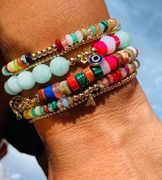 Gemstone Beaded Bracelet, Colorful Beaded Jewelry, Candy Beaded Bracelet, Boho Bracelet, Beach Jewelry, Boho Bracelet, Gift for Her - Etsy Diy Bracelet Ideas, Beach Jewelry Boho, Beaded Boxes, Gemstone Beaded Bracelets, Boho Bracelet, Bracelet Boho, Jewelry Boho, Bracelet Ideas, Diy Bracelet