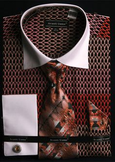 <p>Avanti Uomo Men's French Cuff Dress Shirt, Tie, Hanky and Cuff Links - Printed Two Tone Design. Pictured in Black/White. <br/><br/> Printed Two Tone Design<br/> French Cuff Dress Shirt <br/> Tie <br/> Hanky <br/> Cuff Links <br/> 60% Cotton / 40% Polyester</p> French Cuff Dress Shirts, Dress Shirt And Tie, French Cuff Shirts, Check Dress Shirt, Gold Bodies, French Cuff, Body Black, Shirt Tie, Suit Shirts