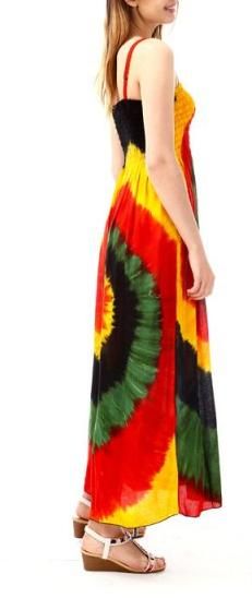 This beautiful rasta tie dye maxi dress features a smocked bodice with elasticized inset, adjustable straps, pull on style, and no closures. This dress is perfect to wear on a date, a night out, or even to the beach or pool. Material: 100% Rayon Neckline: Straight Neckline Sleeve Style: Adjustable Straps Closure Style: Pull Over Garment Length: Maxi Length Multicolor Maxi Dress With Elastic Waistband For Summer, Summer Vacation Maxi Dress With Elastic Waistband, Elegant Multicolor Maxi Dress With Elastic Waistband, Beach Multicolor Maxi Dress With Smocked Back, Bohemian Multicolor Strapless Sundress, Bohemian Summer Maxi Dress With Elastic Waistband, Casual Multicolor Maxi Dress With Elastic Waistband, Casual Summer Maxi Dress With Elastic Waistband, Casual Maxi Dress With Elastic Waistband For Summer