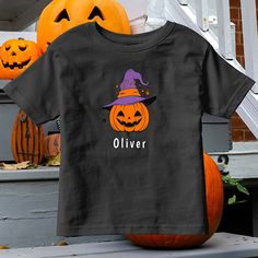 Cute Orange Jack O Lantern Pumpkin Halloween Name Toddler T-shirt Orange Jack O Lantern, Halloween Family Costumes, Halloween Names, Jack O Lantern Pumpkin, Halloween Family