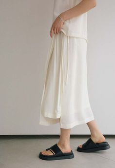 Sizes xs/s - l  color: white  midi length  ruched mesh top layer  side skirt split  string waist belt  61% polyester 23% linen 16% rayon  dry clean only  by the nkc store    product measurements:    waist: 66.04cm / 26in  length: 76.20cm / 30in Ruched Mesh Top, Mesh Top Layering, Easy Tiger, Caged Sandals, Black Tank Dress, Black Aviators, White Midi, Neon Purple, Sale Store