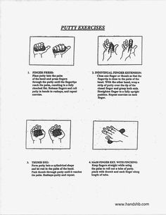 HB Hands: Putty Exercises Home Exercise Program, Home Exercises, Exercise Program