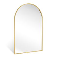 an arch shaped mirror is shown against a white background