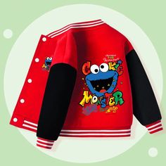 Autumn Boys Cartoon Baseball Casual Jacket Boys Cartoon, Kids Fashion Clothes, Casual Outerwear, Jacket Fashion, Toddler Boy Outfits, Cartoon Pattern, Fashion Seasons, Full Sleeves, Cartoon Style