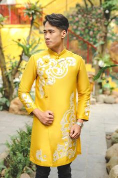 Ao dai Vietnam for men High quality hand-drawn Vietnamese | Etsy Traditional Fitted Ao Dai For Festive Occasions, Traditional Festive Ceremonial Cheongsam, Traditional Festive Cheongsam For Ceremonial Occasions, Fitted Long Sleeve Ao Dai For Ceremonial Occasions, Long Sleeve Fitted Ao Dai For Traditional Ceremonies, Traditional Long Sleeve Ao Dai For Wedding, Embroidered Traditional Ao Dai For Ceremonies, Traditional Long Sleeve Fitted Cheongsam, Traditional Fitted Ao Dai For Festivals