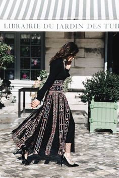 Ethno Style, Gaun Fashion, Moda Paris, Paris Fashion Week Street Style, Grunge Vintage, فستان سهرة, Fashion Weeks, Maxi Skirts