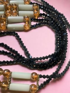 Double Strand Waist Bead - Black – The Drip Fairy Strong Hand, Glass Seed Beads, Gold Glass, Deep Black, Glass Crystal, Multi Strand, Black Glass, Bead Crafts, Black Beads