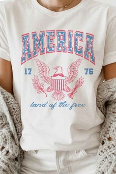 AMERICA LAND OF THE FREE OVERSIZED GRAPHIC TEE / T-SHIRTPREMIUM COTTONOVERSIZED FIT Mens Pjs, Adult Bedding, Womens Pjs, Kids Pjs, Plus Size Tees, Oversized Graphic Tee, Free Tshirt, Land Of The Free