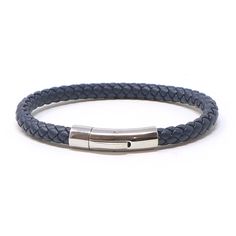 Sizes: XS, S, M, L, XL Colors: Black, Brown, Blue, Light Blue, White, Green, Red, Yellow, & Orange Material: Genuine Leather SKU: bx3.1.ps  Elevate your wrist game with this bolo leather bracelet. Team it up with your watch for a stacked look or wear it on its own for a more minimal style statement. Features a discrete polished silver clasp with easy push button release. See size guide for the perfect fit. Casual Silver Leather Bracelet, Adjustable Casual Braided Bracelet With Stainless Steel Clasp, Modern Blue Adjustable Bracelets, Modern Adjustable Blue Bracelets, Casual Adjustable Braided Bracelet With Stainless Steel Clasp, Modern Blue Jewelry With Stainless Steel Clasp, Blue Bracelets With Stainless Steel Clasp As A Gift, Modern Adjustable Blue Braided Bracelets, Casual Blue Braided Bracelets