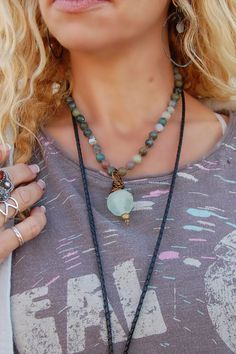 Spirit Lala Vintage Coin: Recycled Glass Bead Drop Necklace ♡ Product Highlights ♡ Our Spirit Lala Vintage Coin: Recycled Glass Bead Drop Necklace is the perfect accessory to add to any on-trend bohemian style outfit! Layered and paired with any of our many statement necklaces, earrings, and bracelets, of your choosing, the Spirit Lala Vintage Coin: Recycled Glass Bead Drop Necklace will be sure to be a wonderful addition to any necklace layering style! ✁ Contents & Measurements ✁ Our Spirit Lal Hippie Beaded Necklaces With Gemstone Beads For Beach, Hippie Style Gemstone Beaded Necklaces For The Beach, Bohemian Crystal Necklace With Colorful Beads For Festivals, Bohemian Festival Crystal Necklace With Colorful Beads, Green Bohemian Hand Wrapped Necklace, Bohemian Green Hand Wrapped Necklace, Bohemian Crystal Necklaces With Round Beads For Festival, Green Bohemian Crystal Necklaces With Round Beads, Bohemian Green Crystal Necklaces With Round Beads