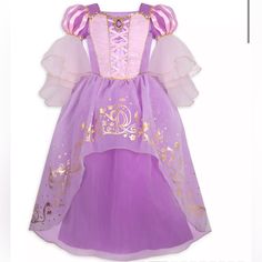 New With Tags, Size 7/8 Rapunzel Princess Dress Family Disneybound, Medieval Sleeves, Store Target, Tangled Costume, Rapunzel Costume, Rapunzel Disney, Tangled Birthday, Disney Princess Costumes, Rapunzel Dress