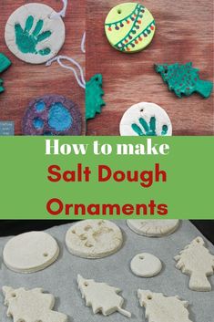 how to make salt dough ornaments for Christmas Easy Salt Dough Ornaments, Ornament Recipe, Salt Dough Decorations, Make Salt Dough, How To Make Salt Dough, Salt Dough Ornament, Make Christmas Ornaments, Salt Dough Christmas Ornaments, Salt Dough Crafts