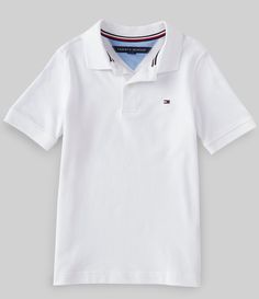 From Tommy Hilfiger&#x2C; this shirt features:point collarshort sleevespartial button placketsmall logo patch at the left chestsquare hempullover construction Cotton/Spandexmachine washImported. Collared T-shirt For School In Spring, Preppy Short Sleeve Polo Shirt For Summer, Preppy Short Sleeve Summer Polo Shirt, Spring School T-shirt With Collar, Collared Summer Tops For School, Summer Cotton Polo Shirt For School, Summer School Cotton Polo Shirt, Tommy Hilfiger Short Sleeve Shirt For Spring, Tommy Hilfiger Spring Short Sleeve Shirt