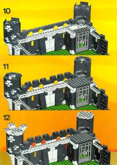 the instructions for how to build a lego castle