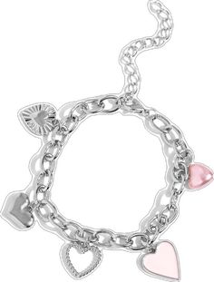 Heart Silhouette, Pearl Heart, Paparazzi Accessories, Pink Bracelet, Pink Pearl, Silver Heart, A Romantic, Baby Pink, Silver Chain