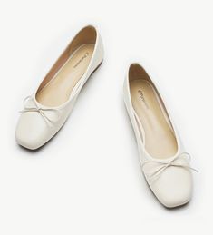 Minimalist Ballet Flats (Elena) | C.Paravano Dressy Shoes For Women, Elena C, Ballet Flats White, Dressy Flats Shoes, Festival Shoes, Flats For Women, Heel Grips, Dressy Shoes, Leopard Fashion