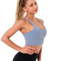 The EMES SHOP sports bra is detailed with a scoop neckline. Features double racerback straps that crossover the open back. This lightweight. breathable. quick-drying sports bra is perfect for your next gym session or yoga class.MATERIAL:85% Nylon 15% SpandexMEASUREMENTS:Small : 4-6 Waist: 25-26.5 in Chest: 33-34.5 in Medium : 6-8 Waist: 26.5-28 in Chest: 34.5-36 in Large : 8-10 Waist: 28-29.5 in Chest: 36-37.5 in X-Large : 10-12 Waist: 29.5-31 in Chest: 37.5-39 in Eatonton Georgia, Racerback Sports Bra, Black Sports Bra, Yoga Class, Yoga Fitness, Scoop Neckline, Crossover, Open Back, Sports Bra