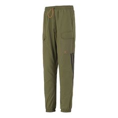 Men's adidas Side Pocket Bundle Feet Sports Pants/Trousers/Joggers Military Green H65368 (Stripe/Sports Trousers) Green Sportswear Bottoms With Three Stripes, Adidas Sportswear Bottoms For Jogging, Adidas Sportswear Jogging Bottoms, Adidas Green Bottoms For Streetwear, Green Athleisure Cargo Pants For Sports, Outdoor Sportswear Cargo Pants, Sportswear Cargo Pants, Sporty Cargo Pants For Outdoor, Three Stripes Sportswear Pants For Jogging