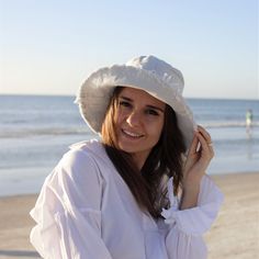 "Sunhat for Women, Beach Hats Womens Foldable, Casual Distressed Bucket Hat, 100% Washed Cotton Vacation Travel Accessories Best Gift, Khaki ■ Distressed Bucket Hat - unique fringe edge will complement every outfit whether a summer dress or swimsuit. Foldable & packable sun hats for women convenient to carry along, fits any handbag or backpack. This summer bucket casual hat is great for any summer outdoor activity - beach, traveling, vacation. Material: skin-friendly quick-drying and breatha Solid Bucket Hat With Upf 50+ For Beach Season, Beachy Brimmed Bucket Hat With Upf 50+, Cheap One-size Bucket Hat For Beach, Cheap 5-panel Bucket Hat For The Beach, Spring Beach Bucket Hat, Packable, Packable Sun Hat, Womens Beach Hat, Puffy Hair, Canvas Hat