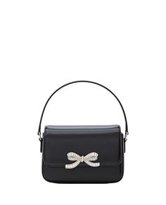 This Self-Portrait micro bag showcases a striking diamond bow on the front, secured with a magnetic flap closure. A removable shoulder chain enhances its versatility for different occasions.

- Magnetic flap closure  
- Removable shoulder chain  
- Diamond bow detail Luxury Shoulder Bag With Bow For Party, Luxury Party Shoulder Bag With Bow, Luxury Formal Shoulder Bag With Bow, Chic Formal Shoulder Bag With Bow, Elegant Formal Shoulder Bag With Bow, Evening Shoulder Bag With Bow And Top Handle, Evening Top Handle Bag With Bow, Formal Top Handle Bag With Bow, Rectangular Shoulder Bag With Detachable Bow For Party