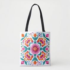 Colorful Mexican Floral Fiesta Tote Bag Multicolor Festival Pouch Bag, Festival Multicolor Pouch Bag, Multicolor Bags For Daily Use And Festivals, Rectangular Festival Bag For Daily Use, Multicolor Shoulder Bag For Daily Use And Festivals, Festival Multicolor Embroidered Bags For Daily Use, Multicolor Embroidered Bags For Daily Use And Festivals, Daily Use Tote Bag For Festival, Outfit Totebag